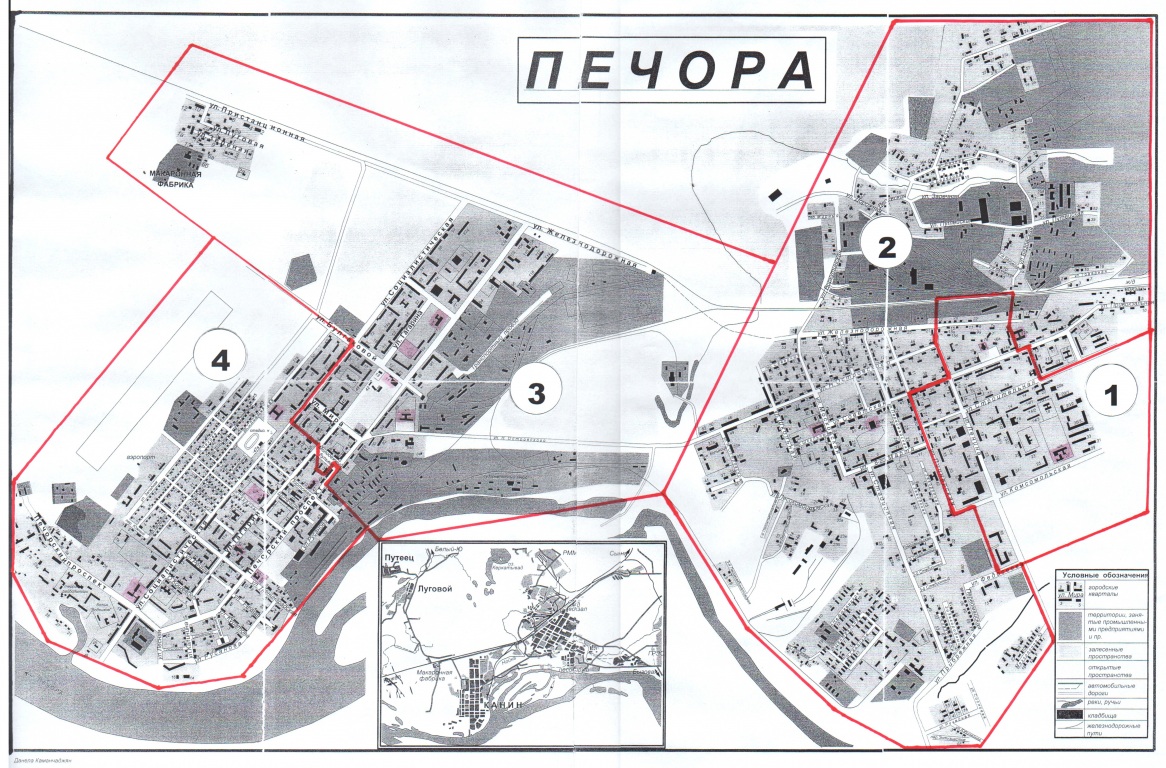 Карта и схема избирательных округов \u003c \u003c Совет ГП «Печора»